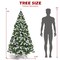 Costway 6ft\7.5ft\9ft Pre-lit Snowy Christmas Tree 818\1398\2058 Tips w/ Pine Cones & Red Berries